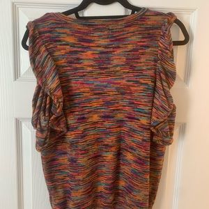 Ruffle Short Sleeve Sweater